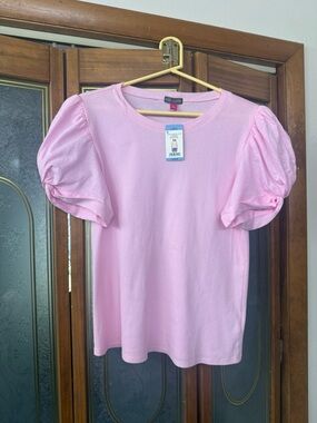 Chic Puff-Sleeve Pink Women's Top, VINCE CAMUTO BRAND NEW